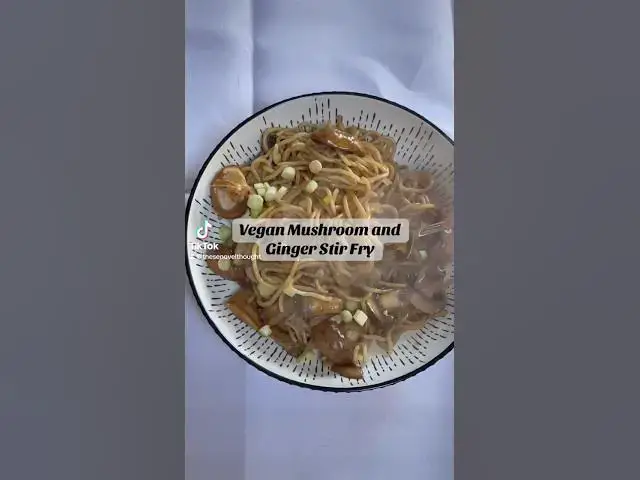 Video thumbnail for This vegan mushroom and ginger stir fry is ready in 15 minutes! #vegancuisine