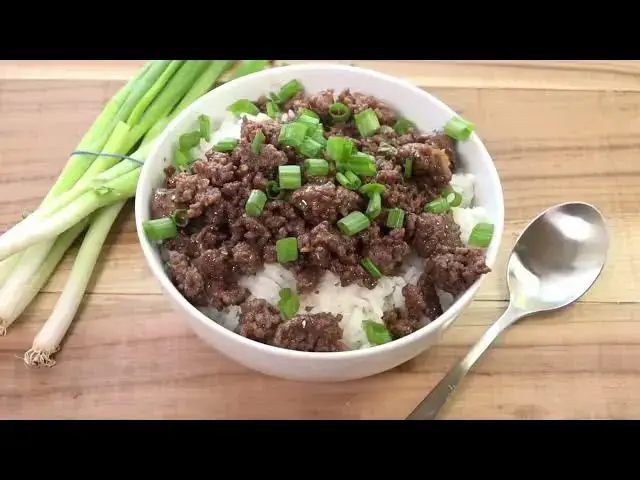 'Video thumbnail for 20 Minute Korean Beef and Rice Recipe'