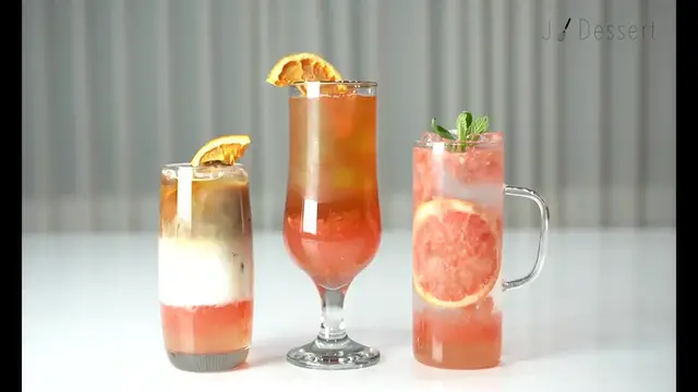 Video thumbnail for [ 카페음료 레시피 ] 자몽청으로 만드는 세가지 카페음료 _ 자몽에이드_ 자몽비앙코_ 자몽블랙티 Cafe grapefruit drink __(720P