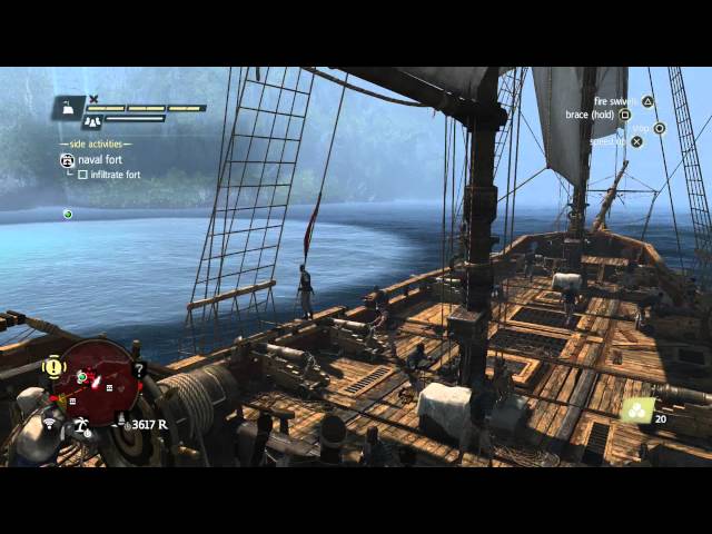 Video thumbnail for Assassin's Creed IV: Black Flag - Side Mission: Fort Defenses Destroyed, War Room Raiding, Action