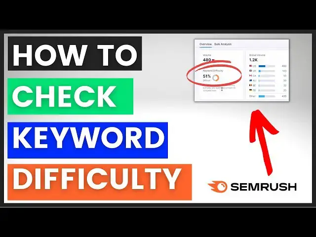 Video thumbnail for How To Check Keyword Difficulty Of A Keyword? (Using Semrush)