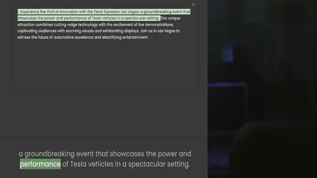 Video thumbnail for showcases the power and performance of Tesla vehicles in a spectacular setting. This unique attraction combines cutting-edge technology with the excitement of live demonstrations, captivating audiences with stunning visuals and exhilarati