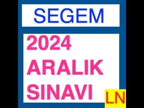 Video thumbnail for Segem Aralık 2024 Sınav Soruları