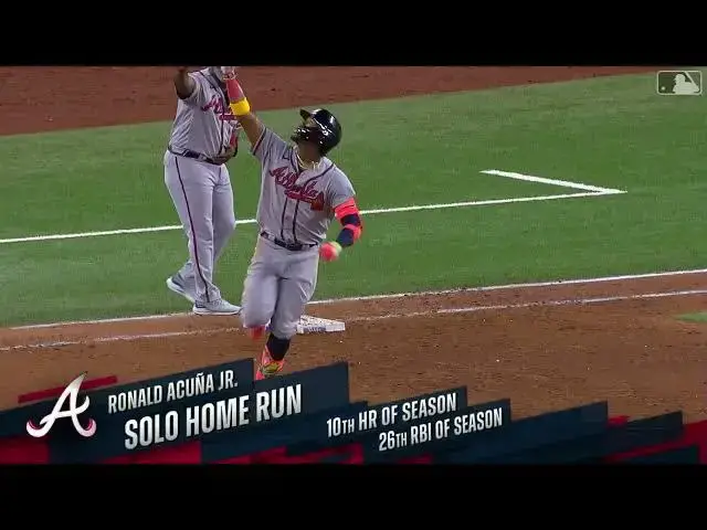 'Video thumbnail for Ronald Acuna Jr DEMOLISHES a 455-FT Home Run! | Atlanta Braves | 5/16/2023'