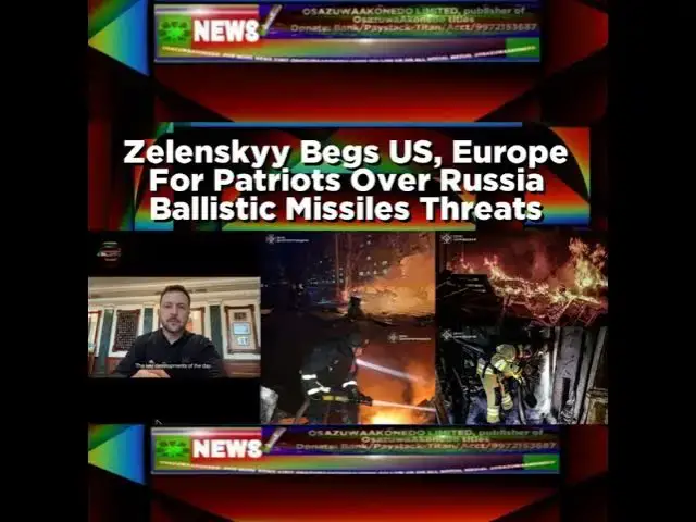 Video thumbnail for Zelenskyy Begs US, Europe For Patriots Over Russia Ballistic Missiles Threats