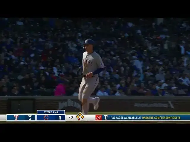 'Video thumbnail for Josh Jung BELTS a RBI Single, Scoring Corey Seager! | Texas Rangers | 4/8/2023'