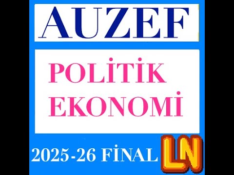 Video thumbnail for Politik Ekonomi 2025-2026 Final Soruları