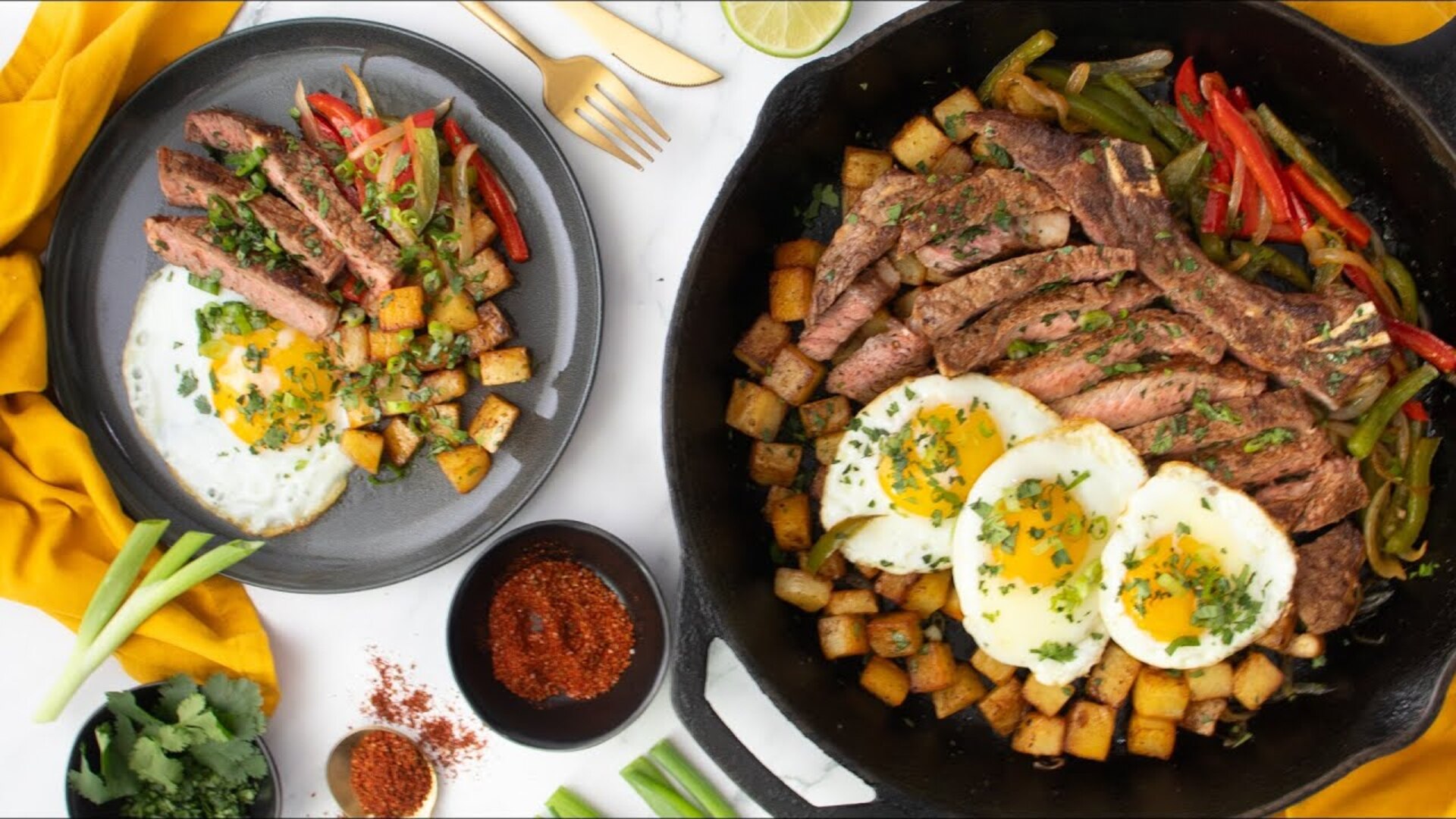 Video thumbnail for Tex-Mex Steak & Eggs Recipe: Combining The Best Of Breakfast & Dinner