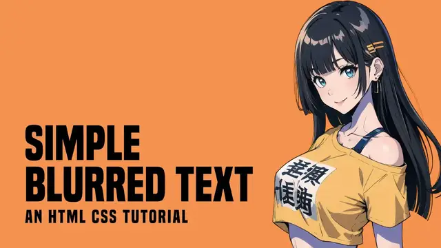 Video thumbnail for 4 Ways To Create Blurred Text In HTML CSS