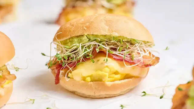'Video thumbnail for California-Style Breakfast Sliders Recipe'