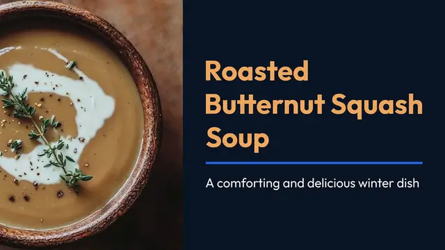 Video thumbnail for Creamy Comfort: Butternut Squash Soup Recipe