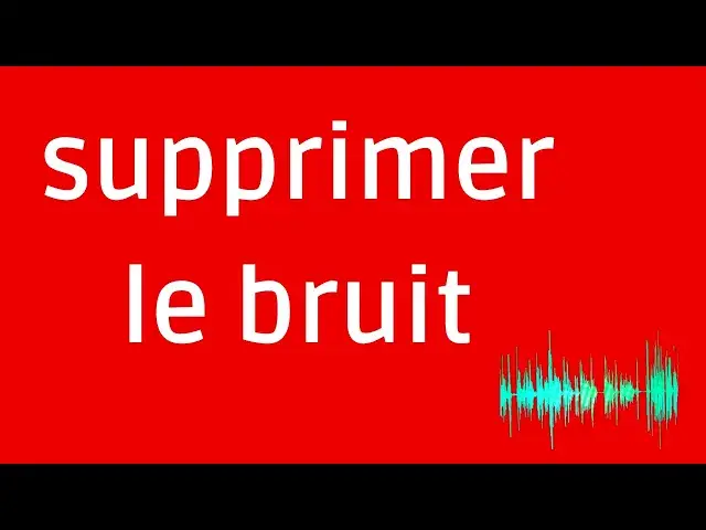 'Video thumbnail for Enlever bruit de fond Bande SON AUDIO 🎧 gratuitement & facilement TUTO'