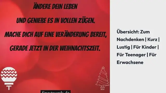 Video thumbnail for 47 Moderne Weihnachtsgedichte: Kurz, Lustig & Besinnlich