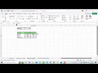 'Video thumbnail for How to Keep one Cell Constant in Excel'