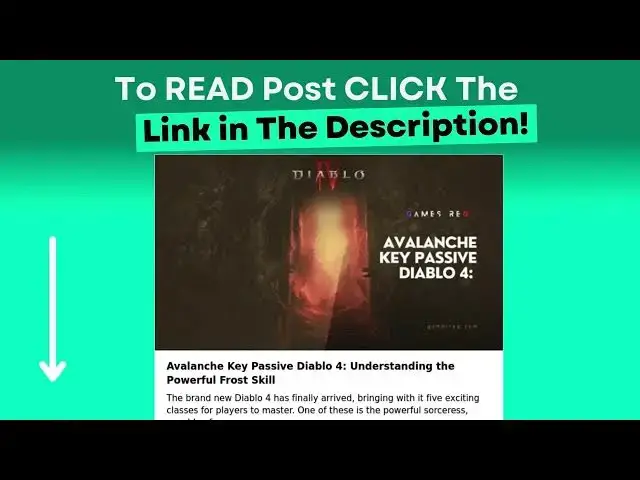 Video thumbnail for Avalanche Key Passive Diablo 4: Understanding the Powerful Frost Skill