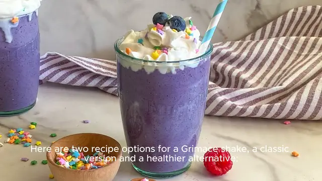 Video thumbnail for grimace shake recipe