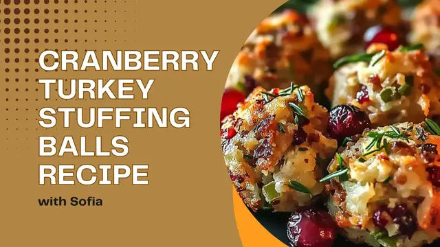 Video thumbnail for Easy Cranberry Turkey Stuffing Balls Recipe – Perfect for Holidays!