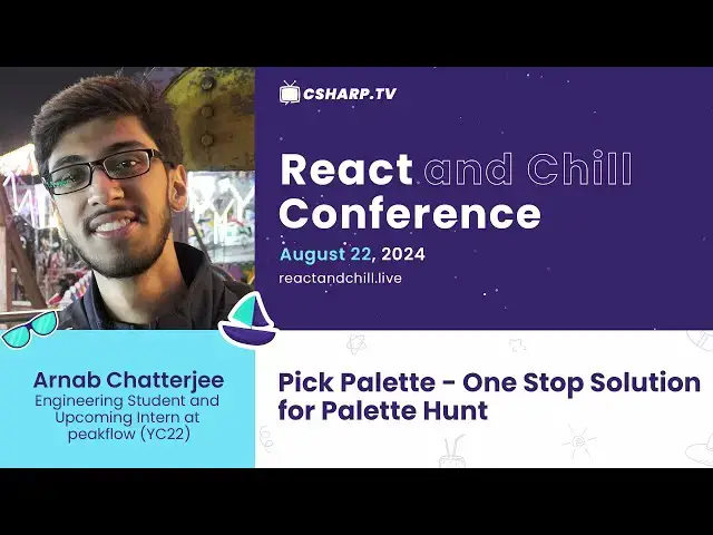 'Video thumbnail for Pick palette - one stop solution for palette hunt by Arnab Chatterjee | React and Chill Conference'