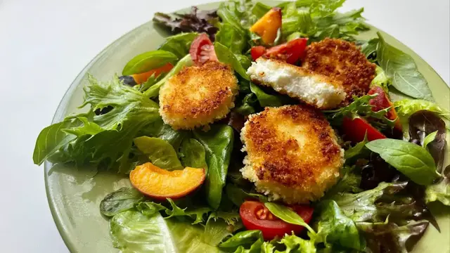 Video thumbnail for Fried Goat Cheese Salad Recipe