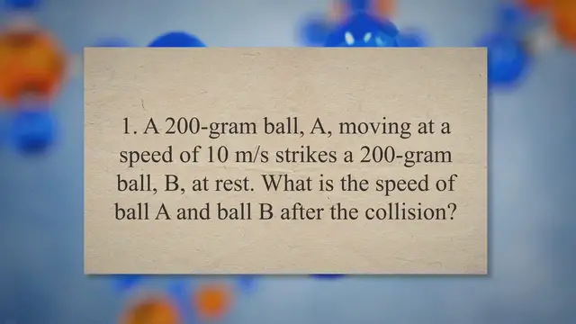 Video thumbnail for Perfectly elastic collisions in one dimension – problems and solutions