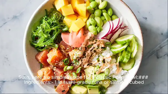 Video thumbnail for poke bowl recipe