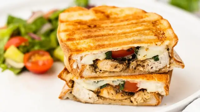 Video thumbnail for Chicken Caprese Panini Recipe