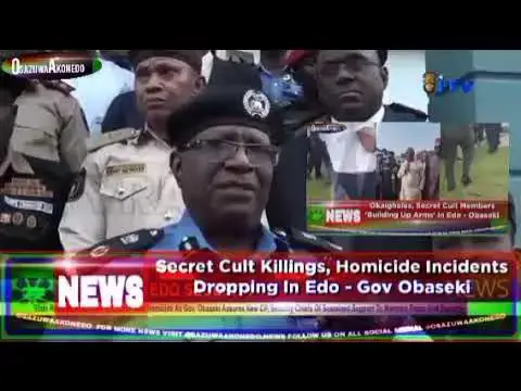 'Video thumbnail for Secret Cult Killings, Homicide Incidents Dropping In Edo - Gov Obaseki ~ OsazuwaAkonedo'