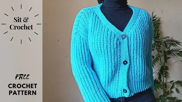 Video thumbnail for Easy Crochet Fall Crop Cardigan Tutorial For Beginners