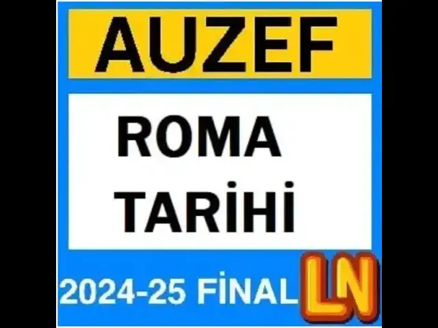 Video thumbnail for Auzef Roma Tarihi 2024 - 2025 Final Soruları