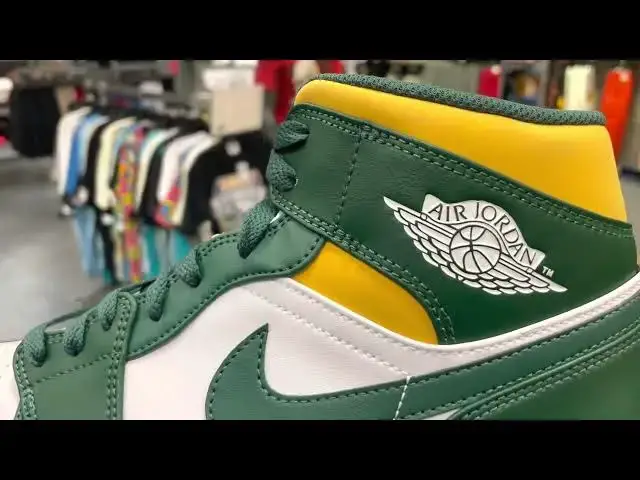 'Video thumbnail for The Air Jordan 1 Mid Seattle Supersonics Screams The 90’s'