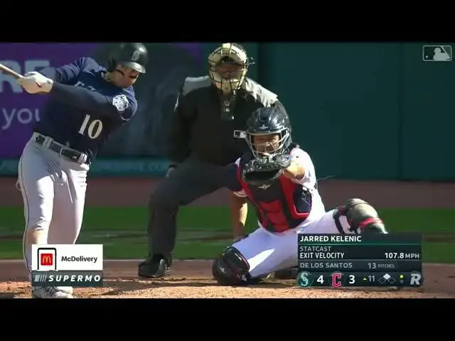 'Video thumbnail for Jarred Kelenic DRIVES a RBI Double! | Seattle Mariners | 4/9/2023'