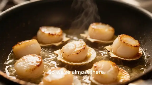 'Video thumbnail for Pan Seared Scallops with Citrusy Corn Succotash'