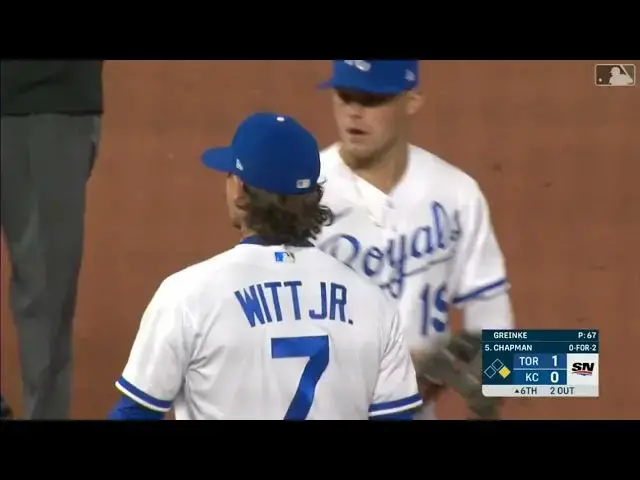'Video thumbnail for Matt Chapman KNOCKS a RBI Forceout, Scoring Vladimir Guerrero Jr! | Toronto Blue Jays | 4/5/2023'