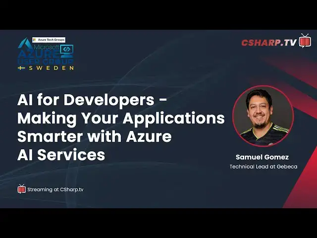 'Video thumbnail for AI for Developers - Making Your Applications Smarter with Azure AI Services'