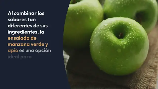 Video thumbnail for Deliciosa ensalada de manzana verde y apio