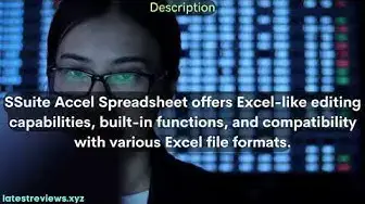 Video thumbnail for Excel Style Editing SSuite Accel Spreadsheet