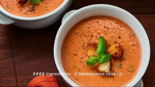 Video thumbnail for Tomato basil soup recipe