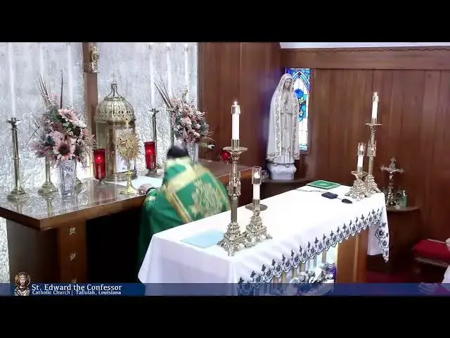 'Video thumbnail for Holy Mass from St Edward the Confessor in Tallulah 10-06-2024'