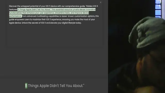 'Video thumbnail for Discover the untapped potential of your iOS 11 device with our comprehensive guide, Hidden iOS 11 Features 11 Things Apple Didn't Tell You About. This essential resource unveils eleven innovative functionalities that enhance your user exp'