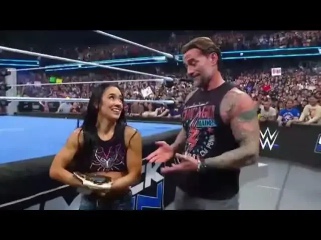 'Video thumbnail for Crowd Goes WILD for AJ Lee & CM Punk Reunion! 😱🔥 | SmackDown 2025'