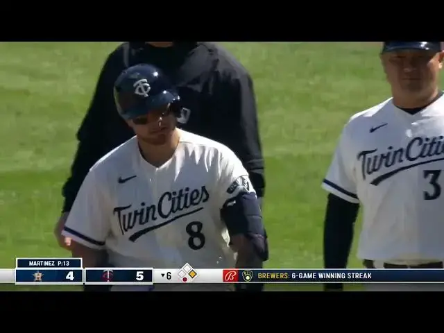'Video thumbnail for Christian Vazquez KNOCKS a RBI Single, Scoring Kyle Farmer! | Minnesota Twins | 4/8/2023'