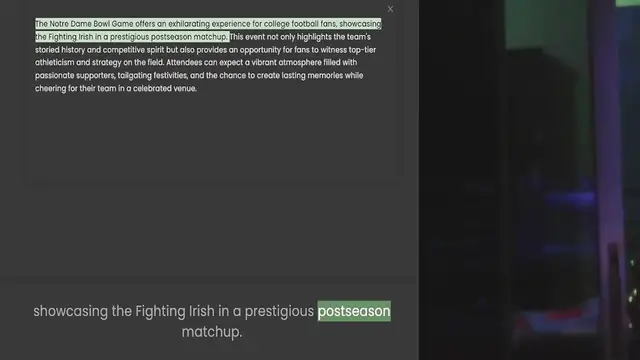 Video thumbnail for the Fighting Irish in a prestigious postseason matchup. This event not only highlights the team's storied history and competitive spirit but also provides an opportunity for fans to witness top-tier athleticism and strategy on the field.