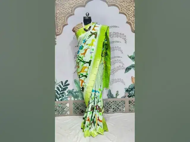 Video thumbnail for Handwoven Half Allover Work Paithani Sarees#indianhandlooms #paithani #silksaree