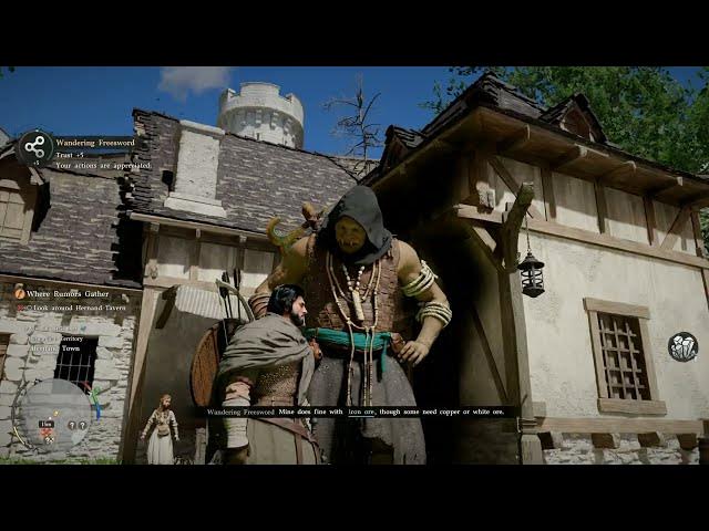 Video thumbnail for Crimson Desert - Chapter 1: Hernand Town: Talk To Boy, Learn Iron Ore and Charles Celeste Knowledge