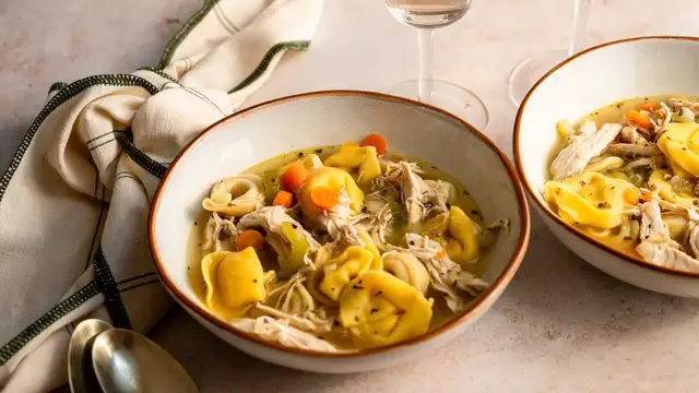 'Video thumbnail for Simple Chicken Tortellini Soup Recipe'