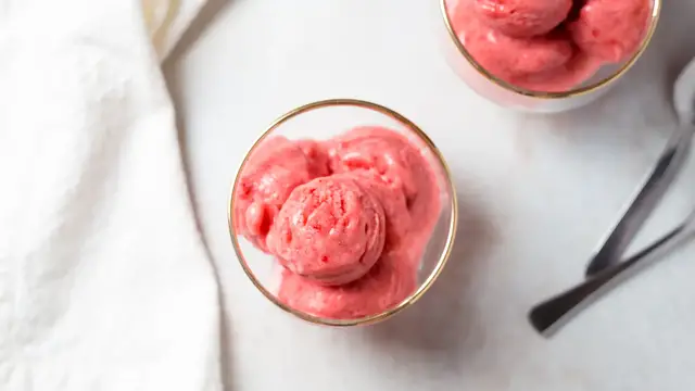 Video thumbnail for 5-Minute Strawberry Sorbet Recipe