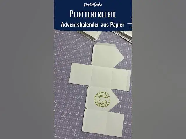 Video thumbnail for Plottefreebie / Druckvorlage Adventskalender Häuschen aus Papier basteln #Plotter #Weihnachten