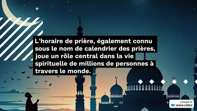 Video thumbnail for Horaire priere