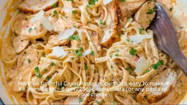 Video thumbnail for cajun pasta recipe