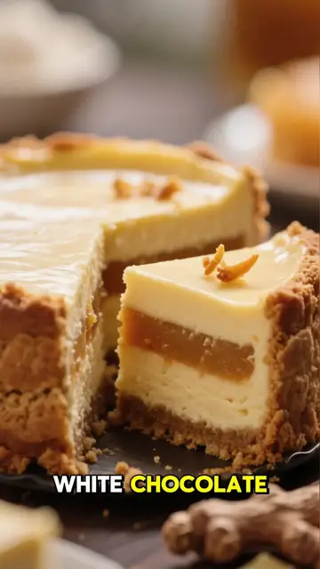'Video thumbnail for White chocolate and ginger cheesecake'